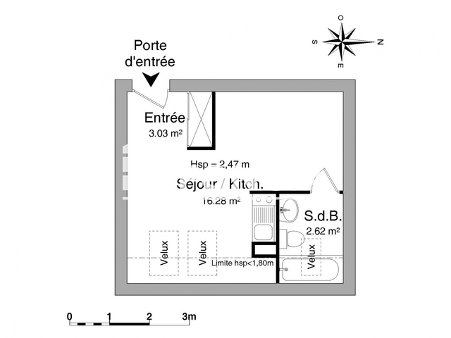 Studio (21.93 m²) à louer - Pau (64000)