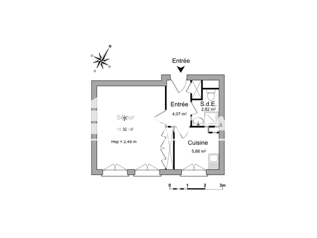 Studio (32.09 m²) à louer - Brest (29200)