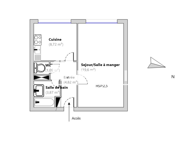 Studio (38.1 m²) à louer - Wattignies (59139)