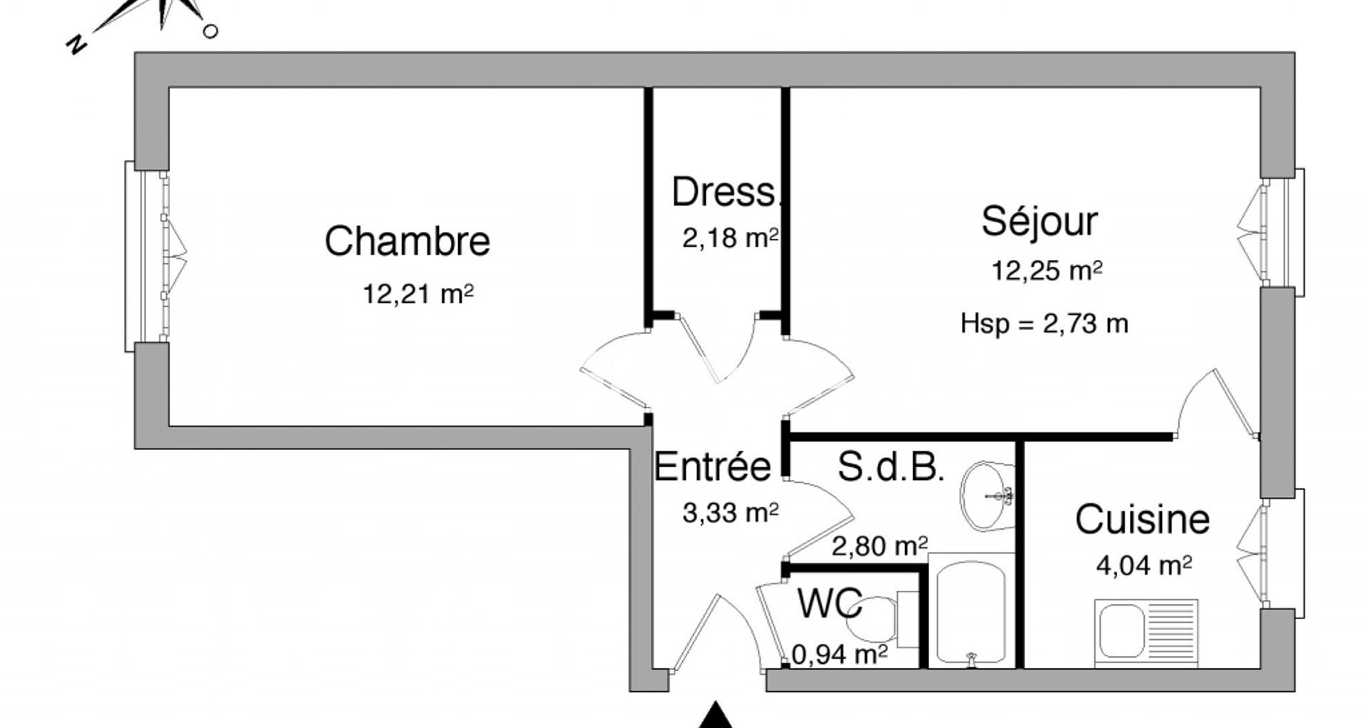 Appartement 2 pièces (37.75 m²) à louer - La Garenne-colombes (92250)