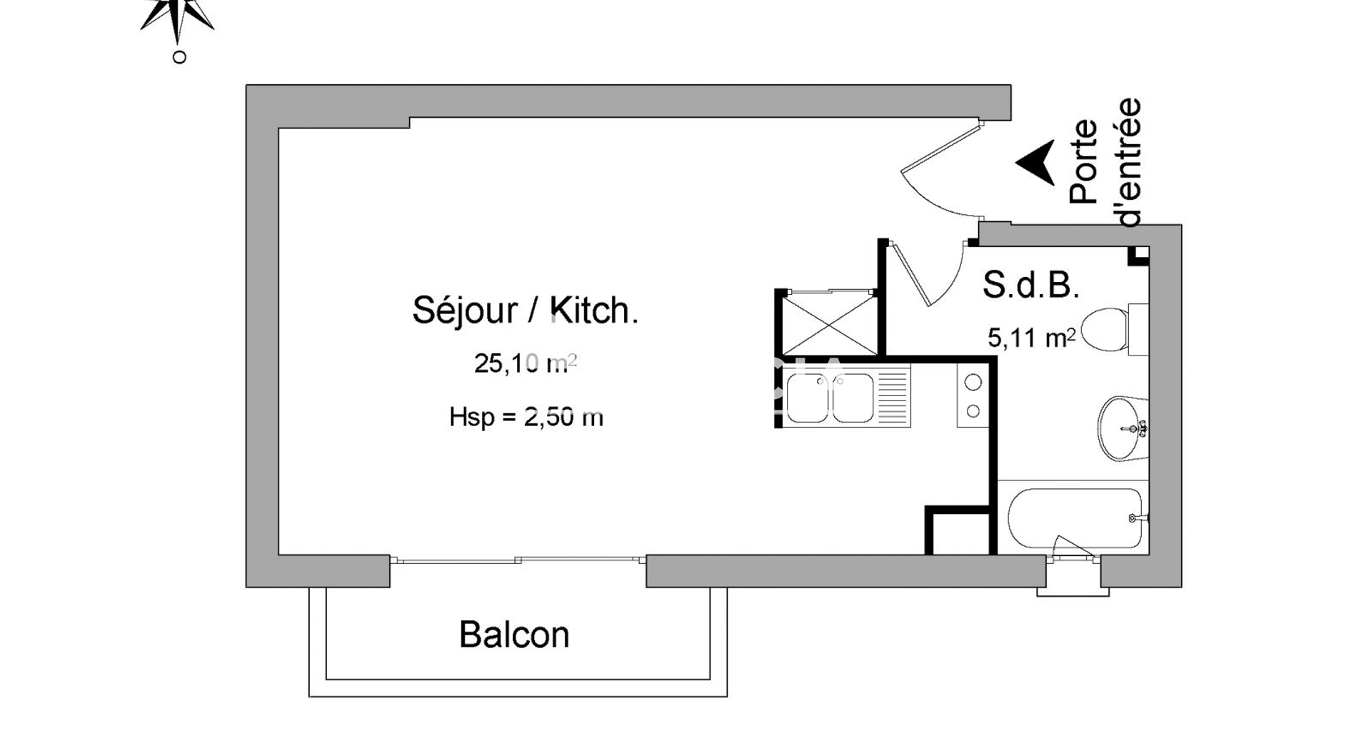 Studio (30.21 m²) à louer - Anglet (64600)