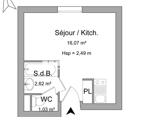 Studio (19.72 m²) à louer - Brest (29200)
