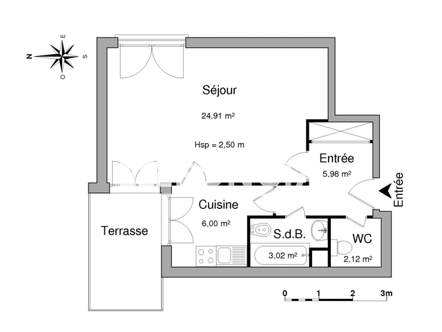 Studio (42.03 m²) à louer - Bayonne (64100)