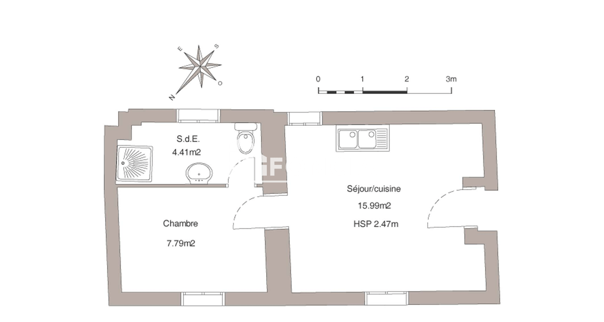 Appartement 2 pièces (28.19 m²) à louer - Sartrouville (78500)