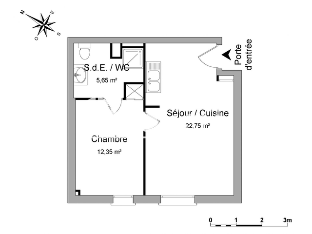 Appartement 2 pièces (40.75 m²) à louer - Nantes (44200)