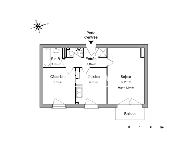 Appartement 2 pièces (45.57 m²) à louer - Rodez (12000)