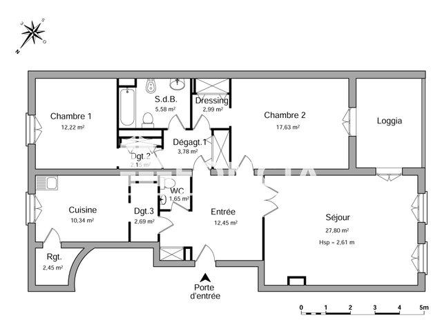 Appartement 3 pièces (102 m²) à louer - Louveciennes (78430)