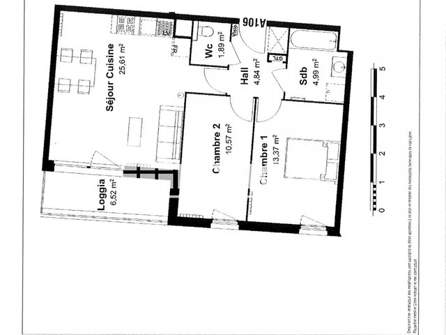 Appartement 3 pièces (61.27 m²) à louer - Arras (62000)