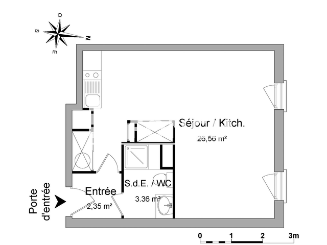 Studio (32.27 m²) à louer - Nantes (44000)