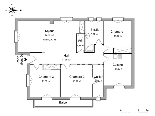 Appartement 4 pièces (94.71 m²) à louer - Oloron Sainte Marie (64400)