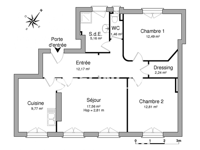 Appartement 3 pièces (72.64 m²) à louer - Brest (29200)