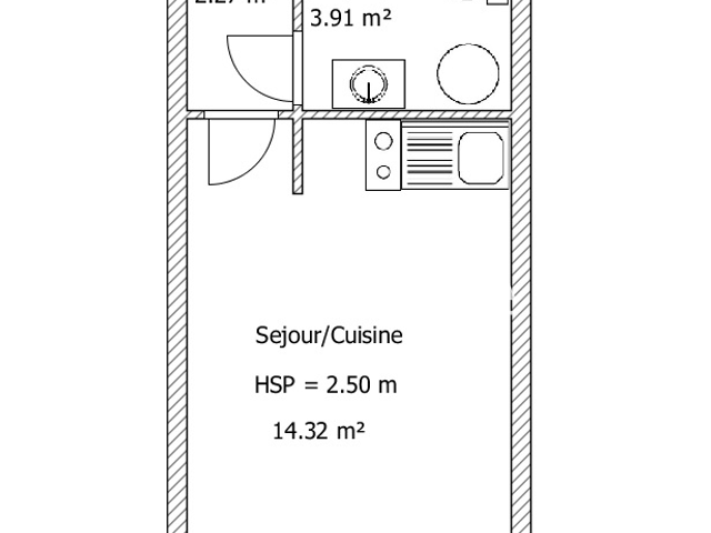 Studio (20.5 m²) à louer - Loos (59120)