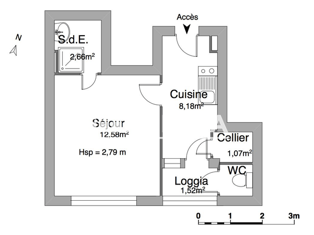 Studio (26.98 m²) à louer - Lille (59000)