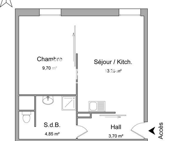Studio (31.5 m²) à louer - Villeneuve D'ascq (59650)