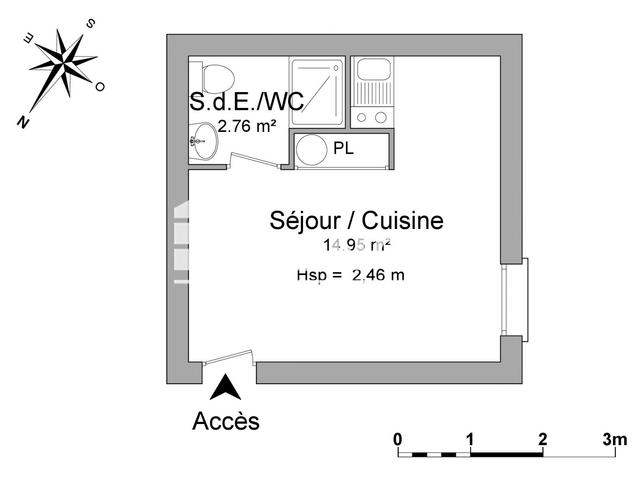 Studio (17.71 m²) à louer - Brest (29200)