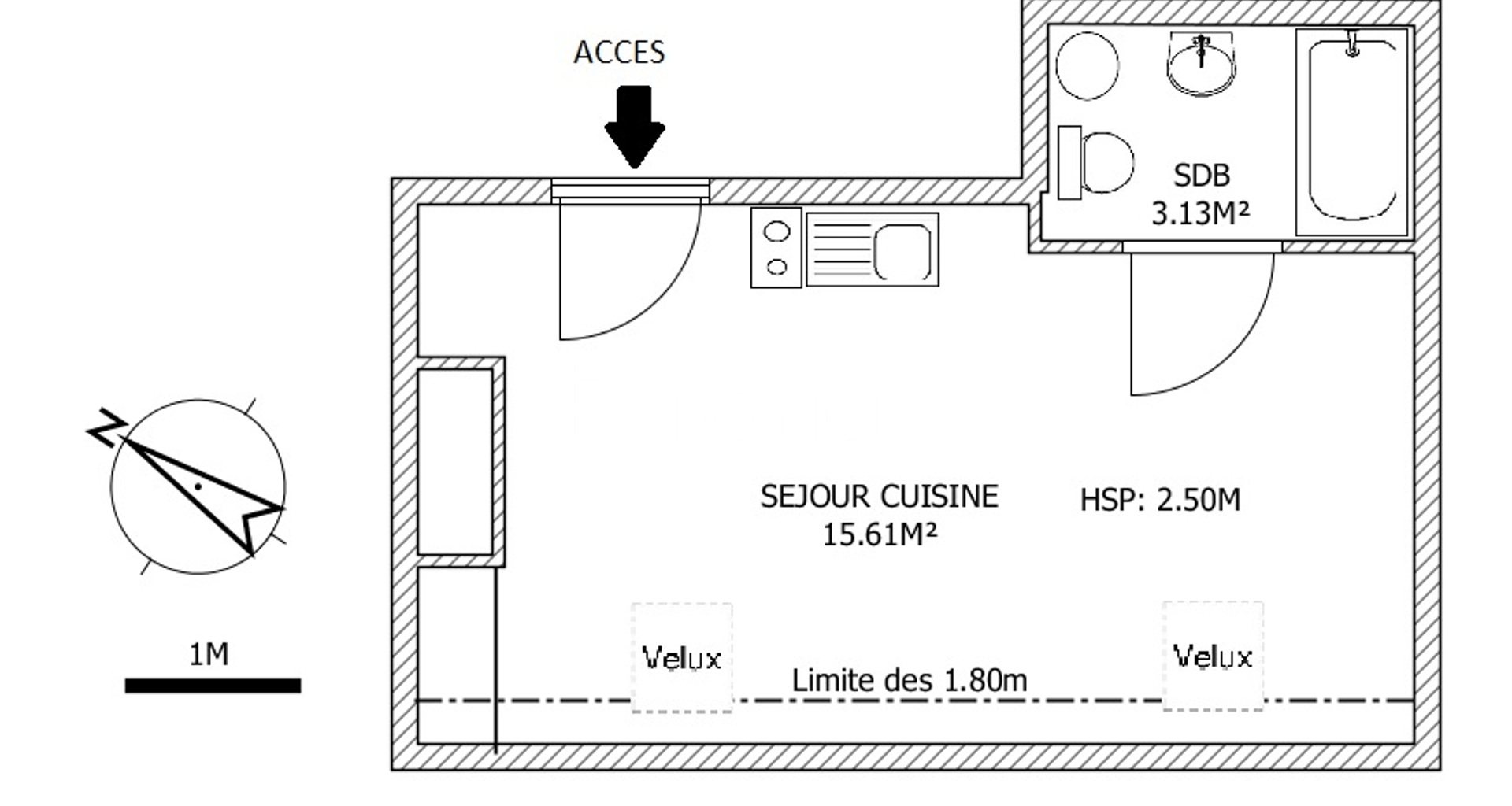 Studio (18.74 m²) à louer - Lille (59000)
