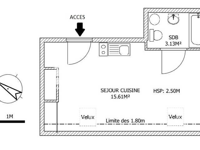 Studio (18.74 m²) à louer - Lille (59000)