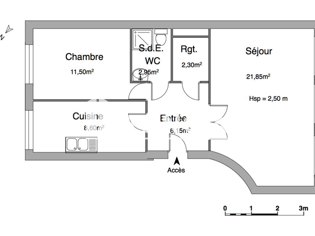 Appartement 2 pièces (53.33 m²) à louer - Marcq En Baroeul (59700)