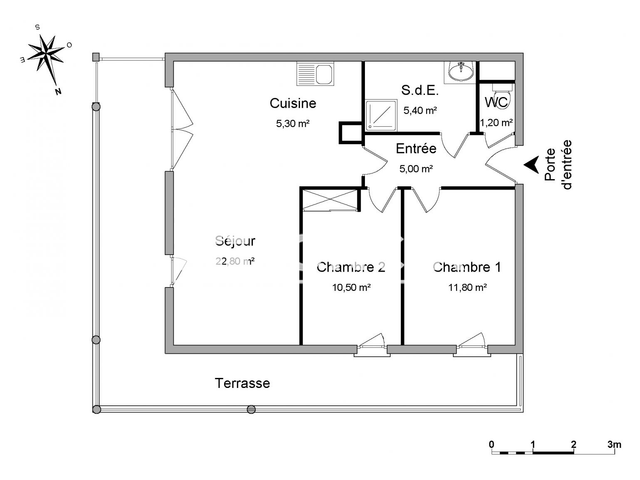 Appartement 3 pièces (62 m²) à louer - Boucau (64340)