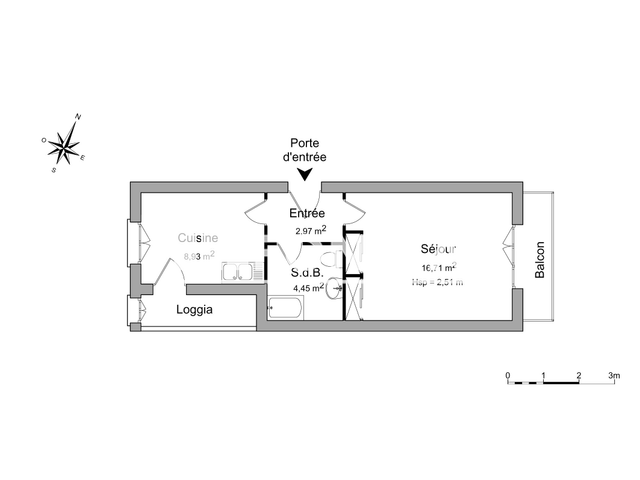 Studio (33.06 m²) à louer - Brest (29200)