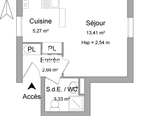 Studio (24.6 m²) à louer - Lannion (22300)