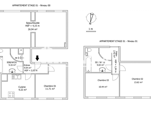Appartement meublé 4 pièces (89.07 m²) à louer - Lille (59800)