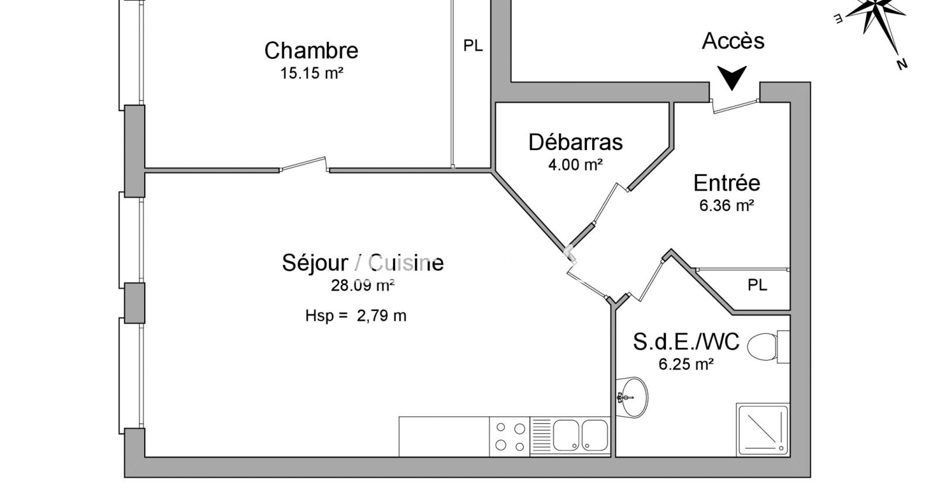 Appartement 2 pièces (59.85 m²) à louer - Villeneuve-sur-lot (47300)