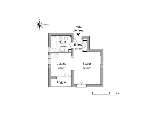 Studio (26.31 m²) à louer - Bidos (64400)