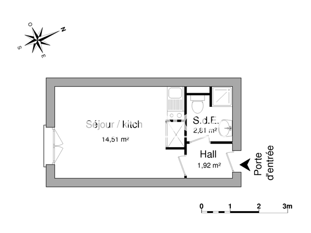Studio (19.24 m²) à louer - La Roche Sur Yon (85000)