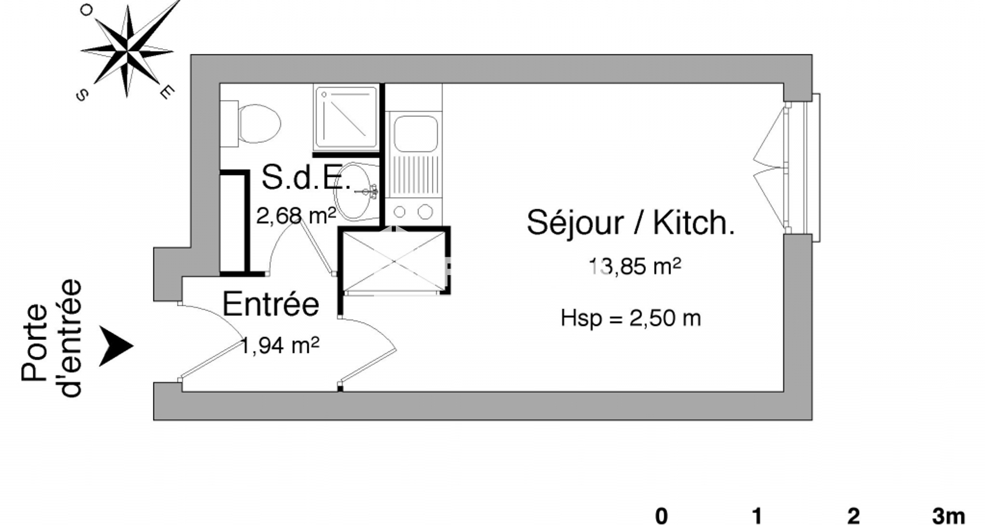 Studio (18.47 m²) à louer - La Roche-sur-yon (85000)