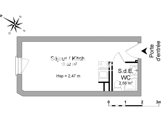 Studio (19.88 m²) à louer - La Roche Sur Yon (85000)
