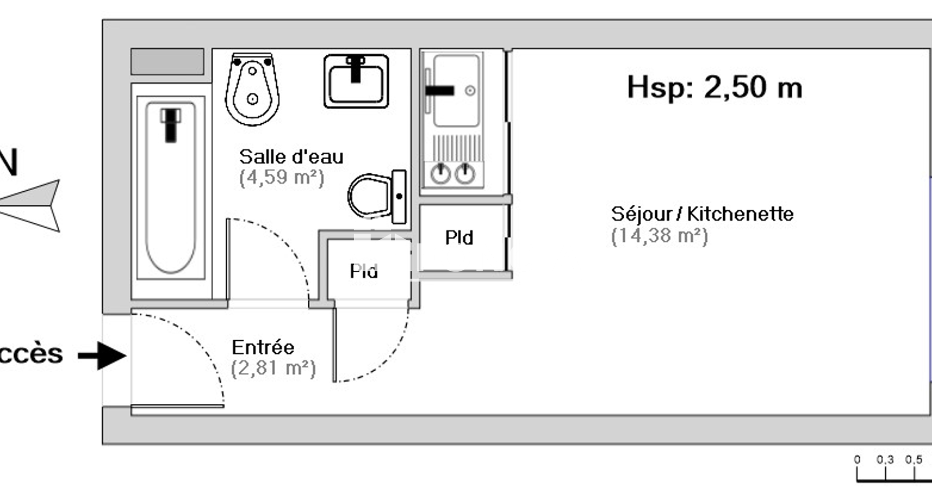 Studio meublé (21.78 m²) à louer - Tournon-sur-rhône (07300)