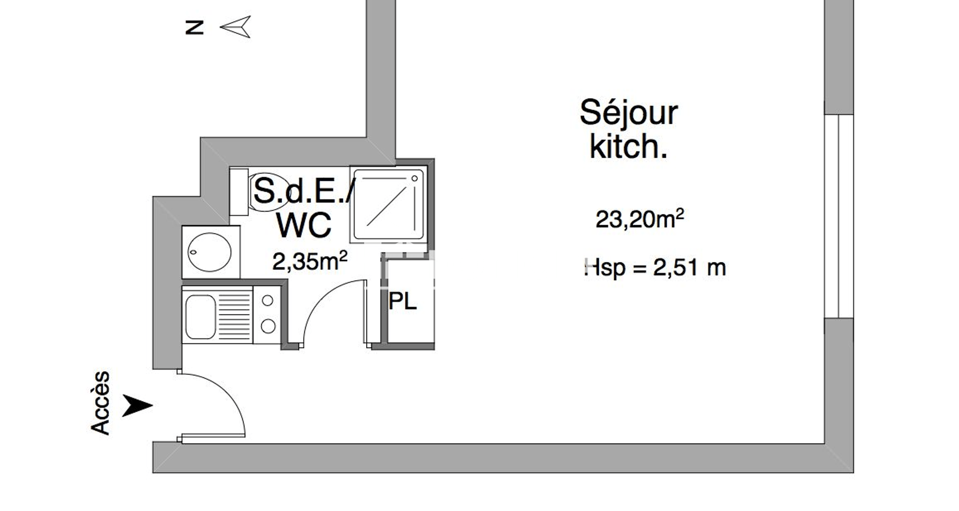 Studio (25.55 m²) à louer - Le Havre (76600)