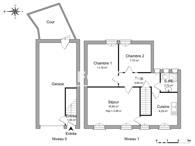 Maison 3 pièces (52.78 m²) à louer - Saint Brieuc (22000)