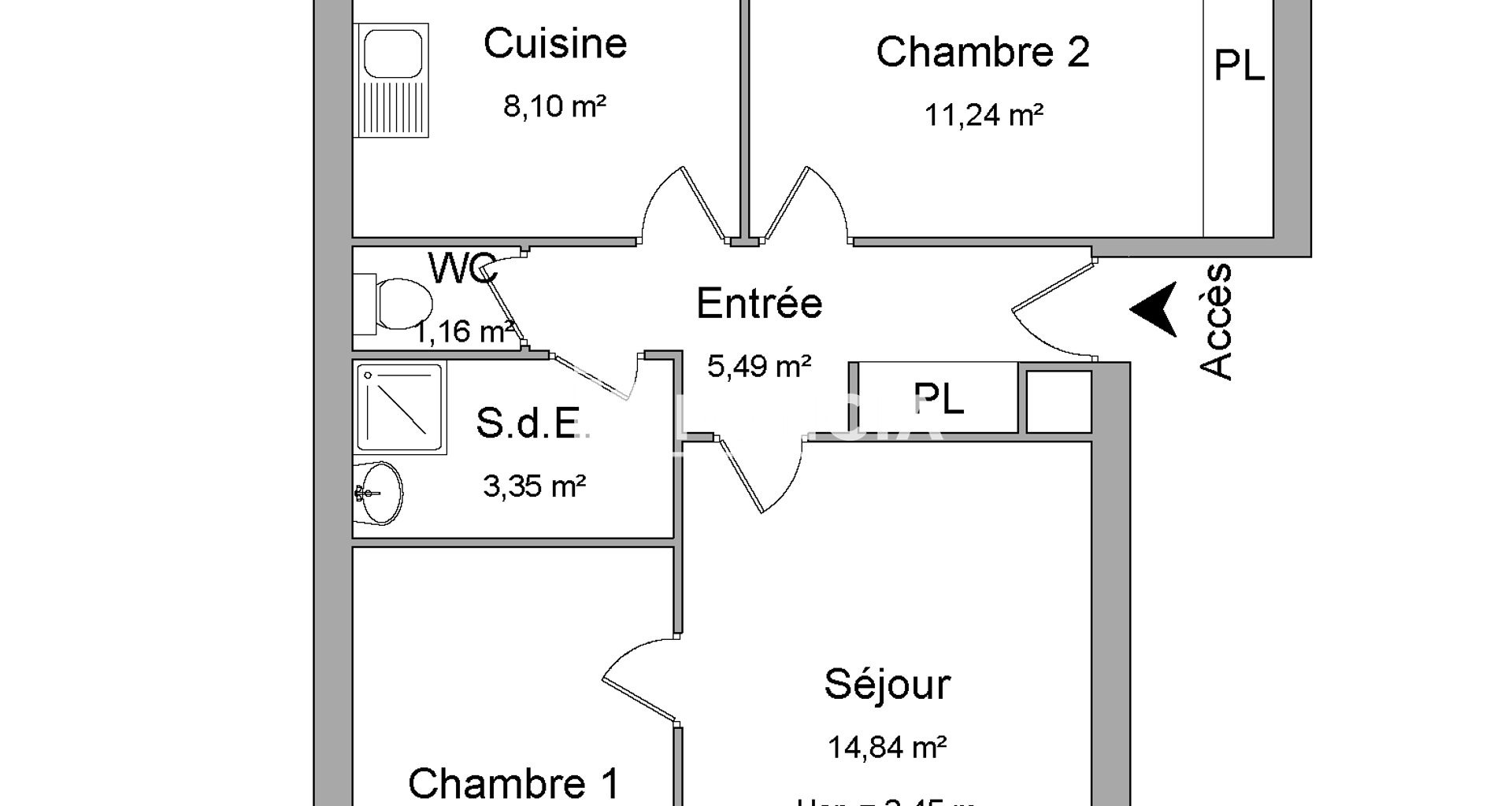 Appartement 3 pièces (53.64 m²) à louer - Ermont (95120)