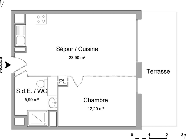 Appartement 2 pièces (42 m²) à louer - Montpellier (34070)