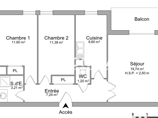 Appartement 3 pièces (62.97 m²) à louer - Bonsecours (76240)