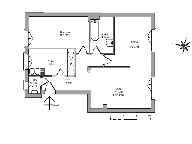 Appartement 2 pièces (55.22 m²) à louer - Orleans (45000)