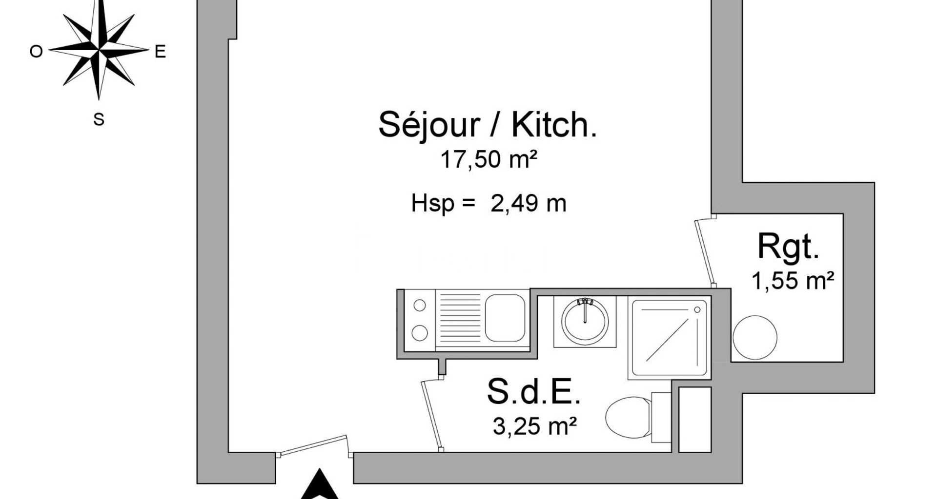 Studio (22.3 m²) à louer - Le Havre (76600)