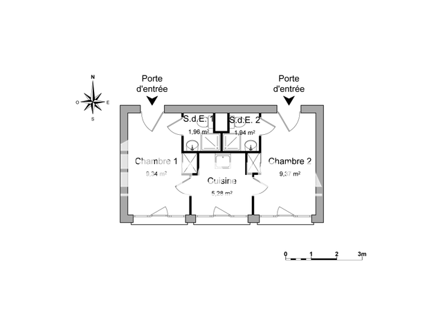 Studio (27.89 m²) à louer - Herouville Saint-clair (14200)