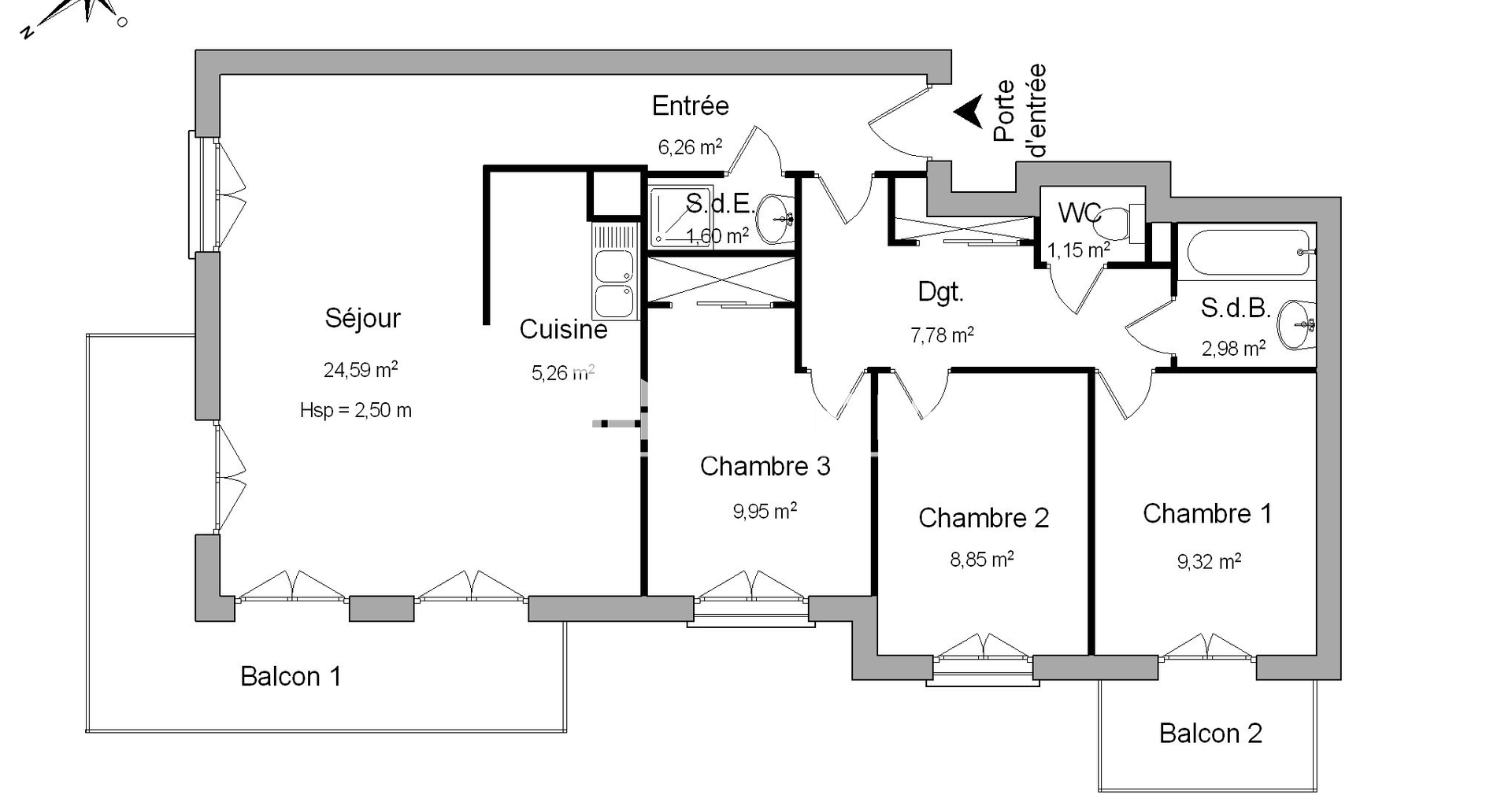 Appartement 4 pièces (77.74 m²) à louer - Argenteuil (95100)