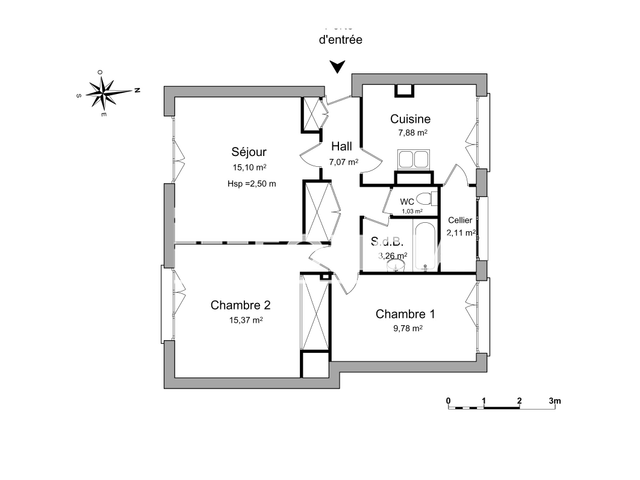 Appartement 3 pièces (61.6 m²) à louer - Orleans (45100)