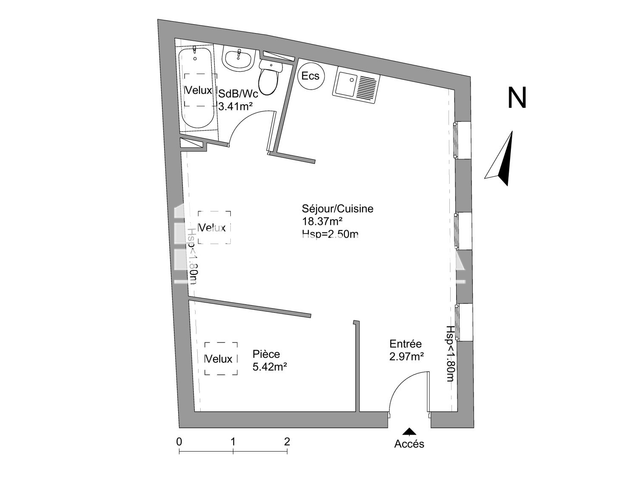 Studio meublé (30.17 m²) à louer - Herblay (95220)