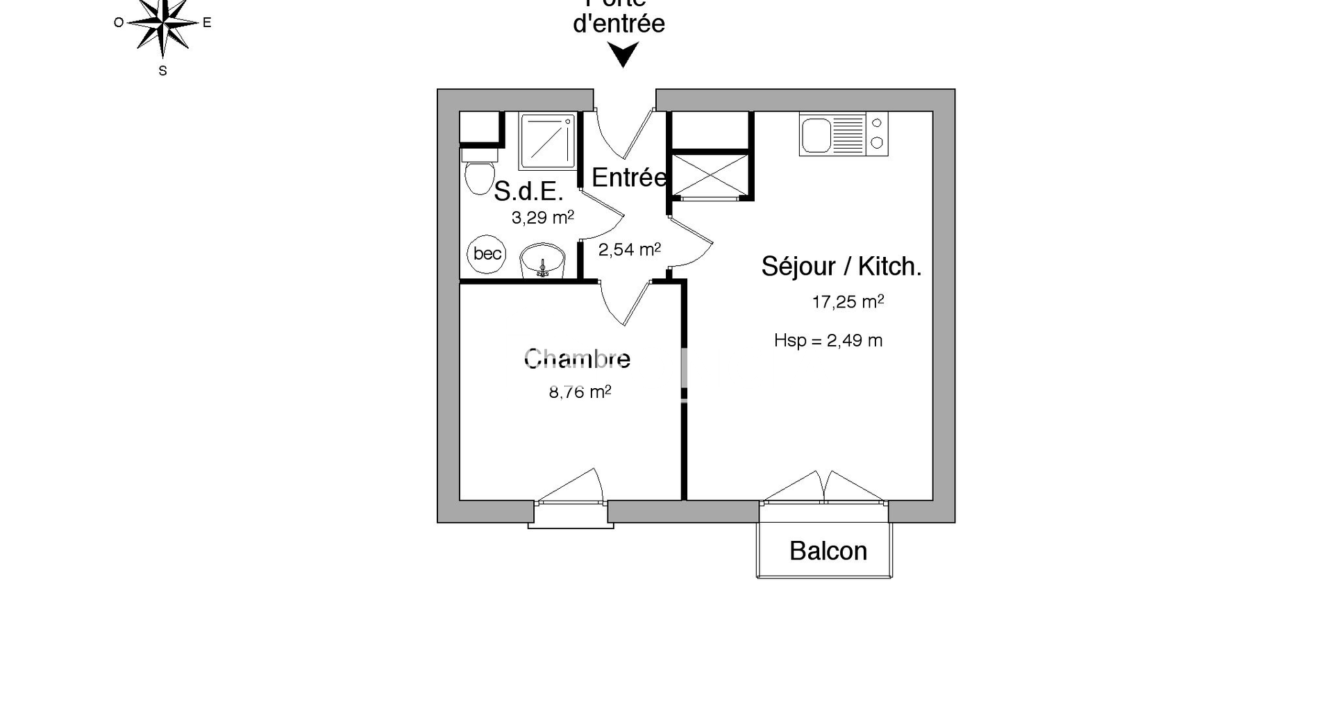 Appartement 2 pièces (31.84 m²) à louer - Caen (14000)