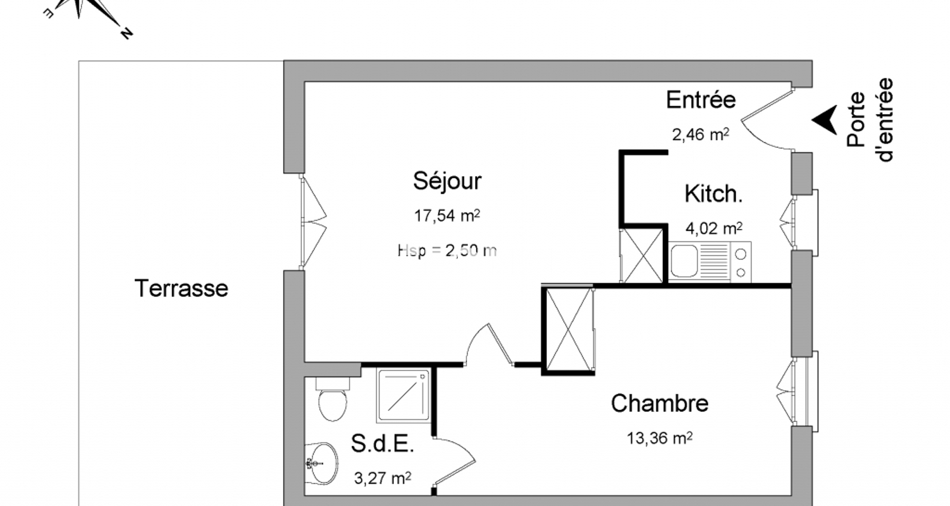 Maison 2 pièces (40.65 m²) à louer - Plestan (22640)