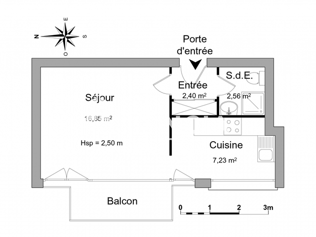 Studio meublé (32.33 m²) à louer - Saint Pryve Saint Mesmin (45750)