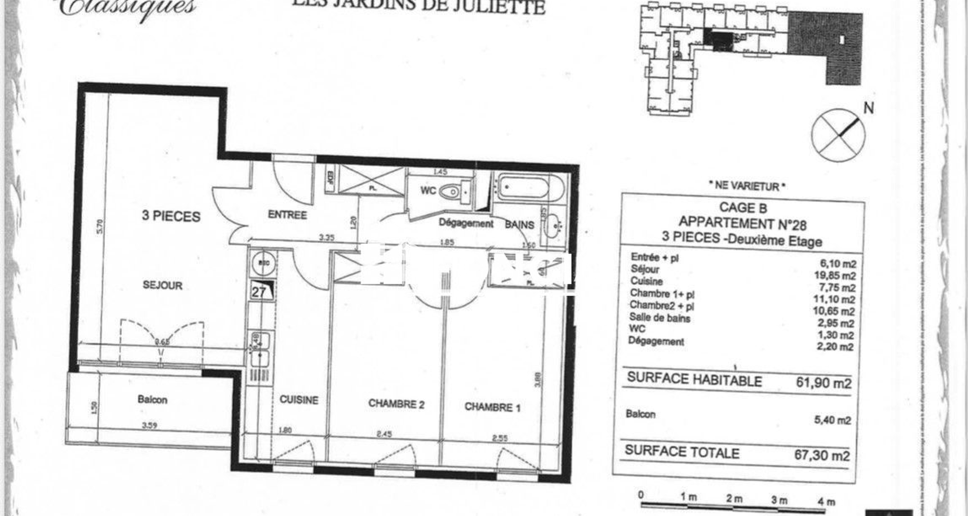 Appartement 3 pièces (61.9 m²) à louer - Créteil (94000)