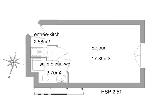 Studio (23.13 m²) à louer - Le Havre (76600)