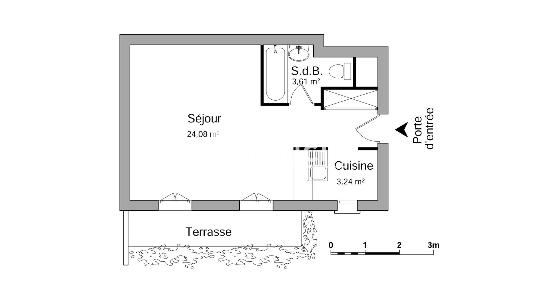 Studio (30.93 m²) à louer - Roissy-en-france (95700)