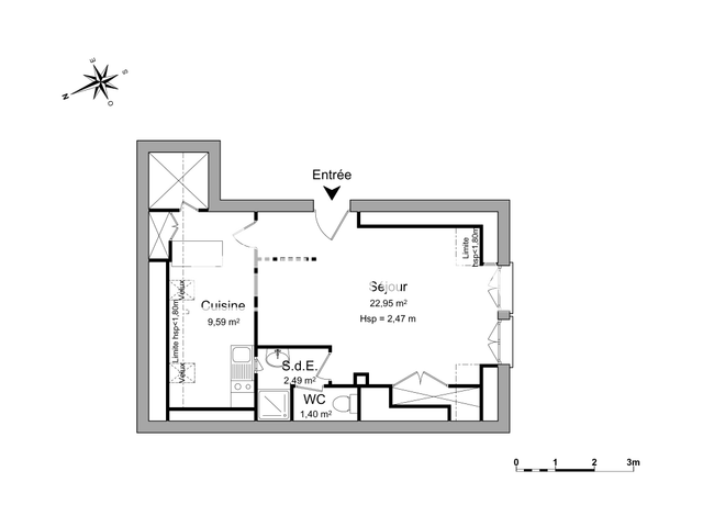 Studio (36.43 m²) à louer - Rouen (76000)
